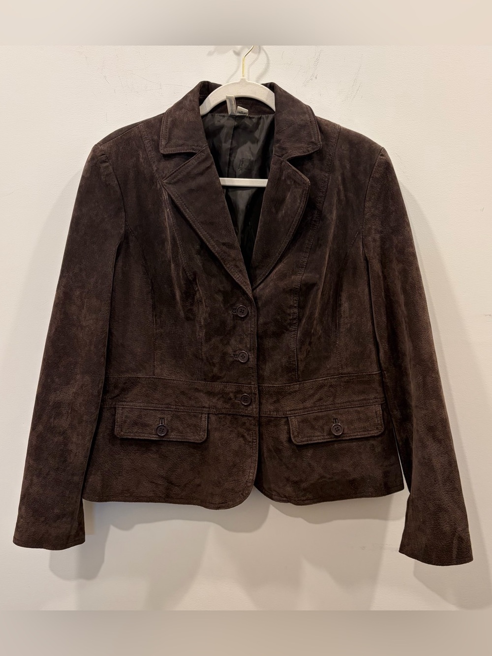 St. John's Bay vintage 90’s/Y2K Dark Brown genuine leather jacket EUC